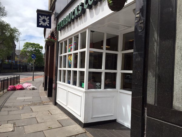 Picture of Starbucks Quartermile - Front door of Starbucks by the Meadows