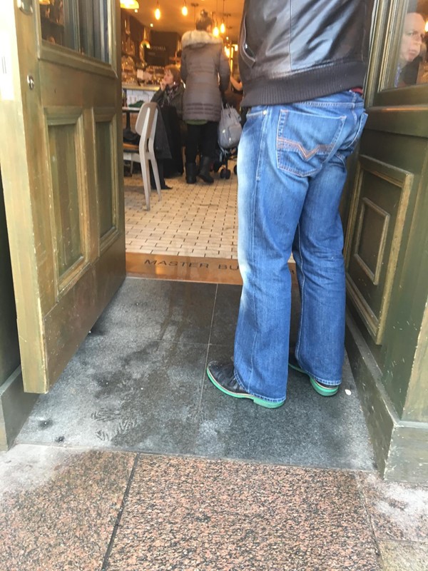 Raised ramp at entrance