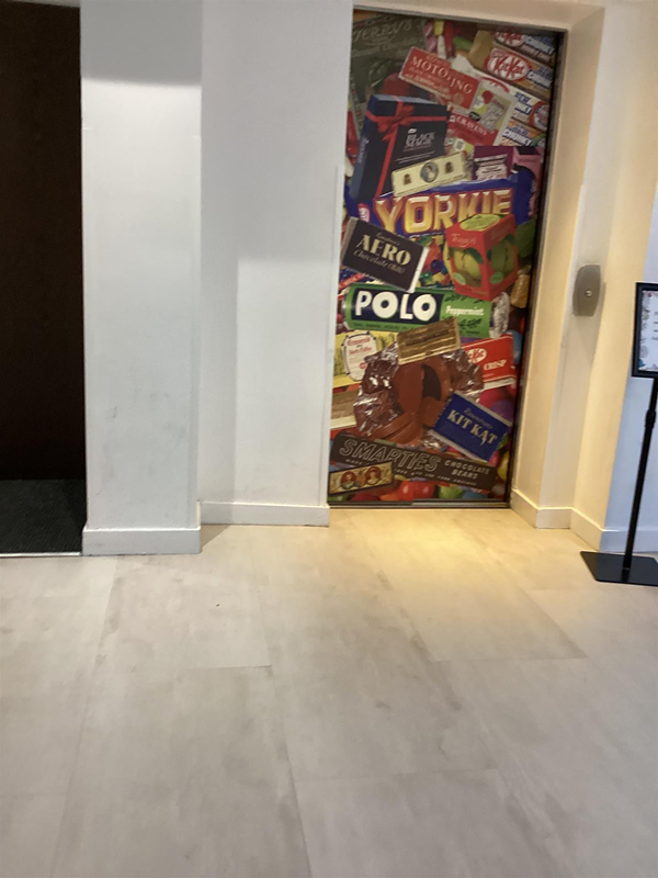 Photo of the lift up to the York chocolate factory tour.