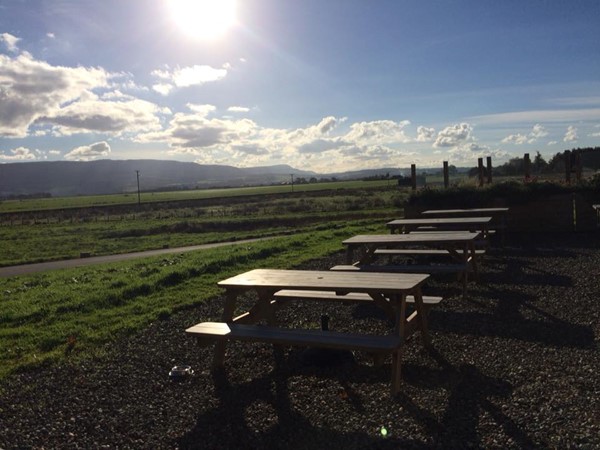 Outside tables with a view