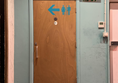 image of the door to the accessible bathroom