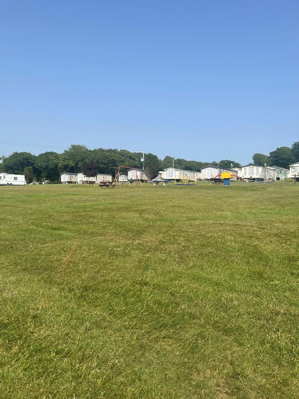 Picture of the campsite on the horizon