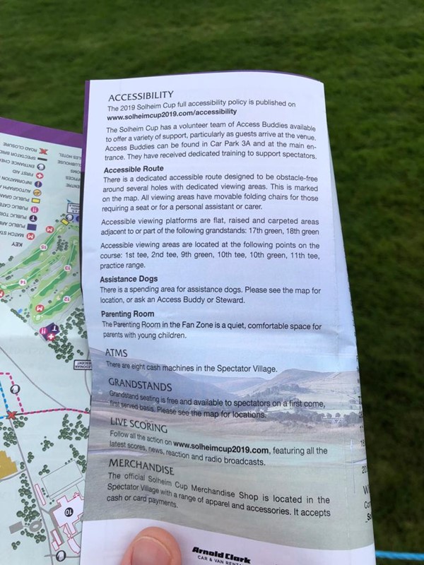 Picture of accessibility leaflet
