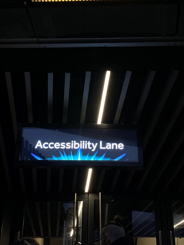Accessibility Lane sign
