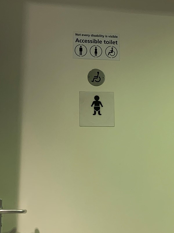 Accessible toilet door