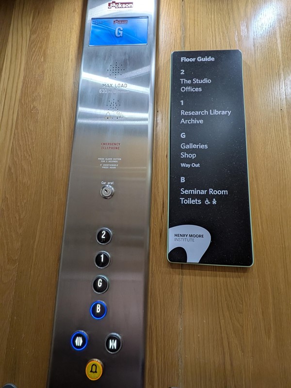 image of the buttons in the lift