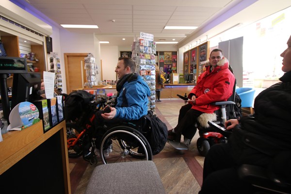 Visiting the tourist information centre