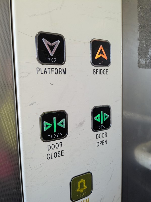Image of buttons in lift