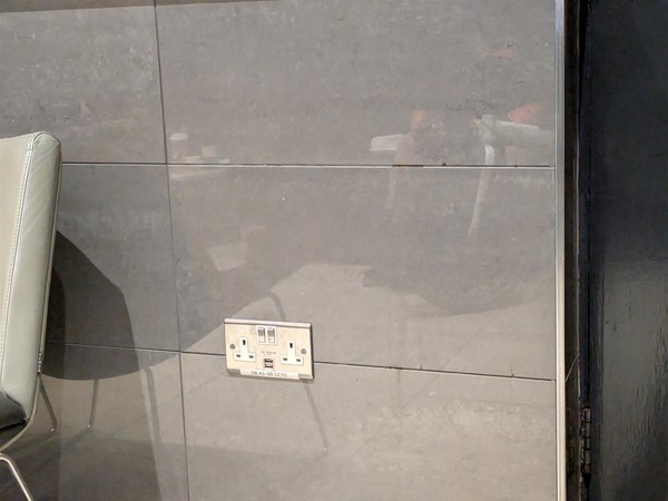 Image of power sockets in the waiting room
