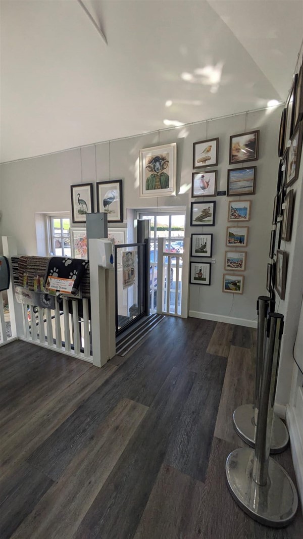 The lift area for the gift shop.