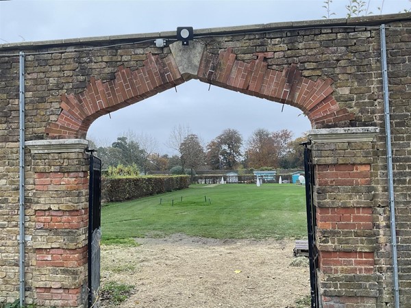 Image of a red brick archway