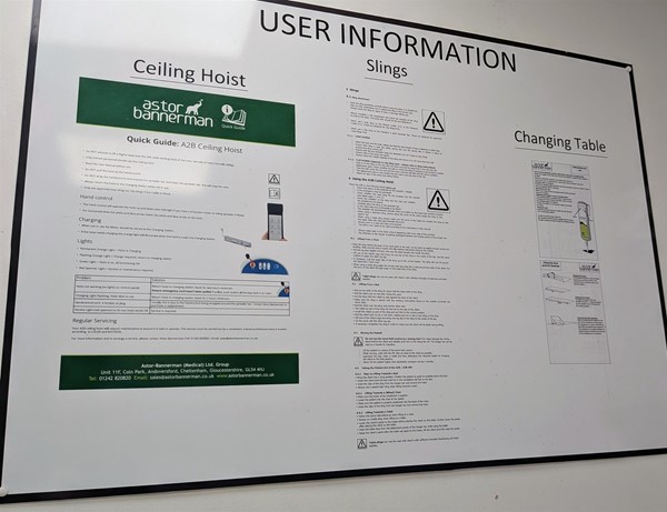 Image of information board with instructions on how to use the equipment