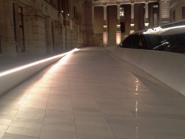 Exhibition Road entrance in the evening