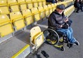 Level seating directly next to the pitch