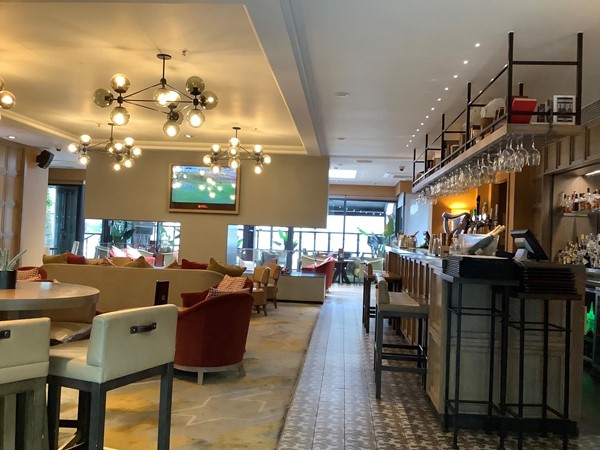 The bar area