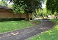 It is only a short walk to the main entrance