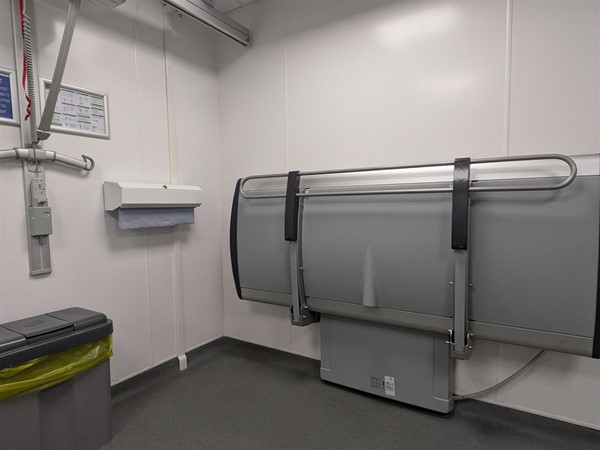 Image of Adjustable change bed in the Changing Places toilet