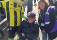 First class assistance from the Clubs Disability Access Officer (and Harrogate Town Mascot - Harry Gator)