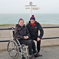 The Bimblers at Land's End in Cornwall.
