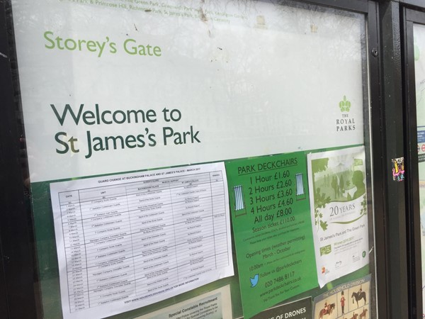 St James's Park information board