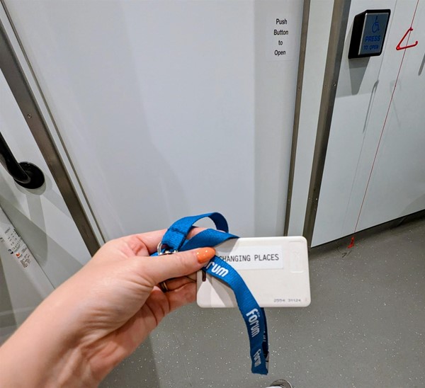 Image of keycard to enter Changing Places Toilet