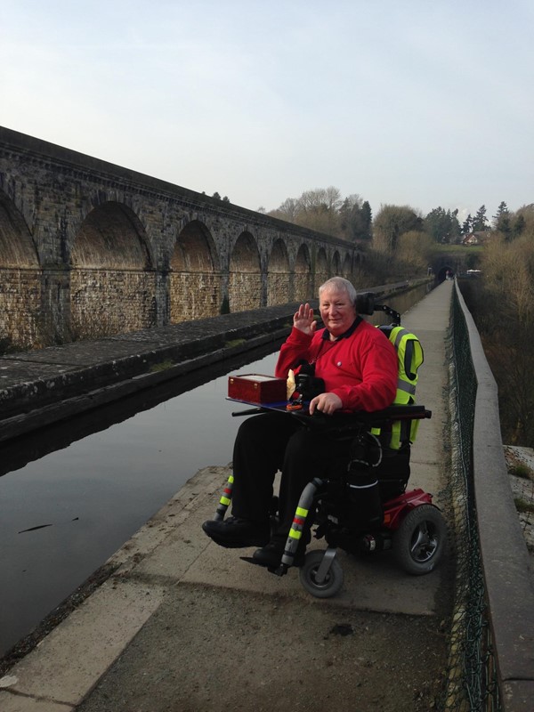 .On the bridge where I had room to turn round