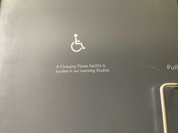 Changing place toilets sign