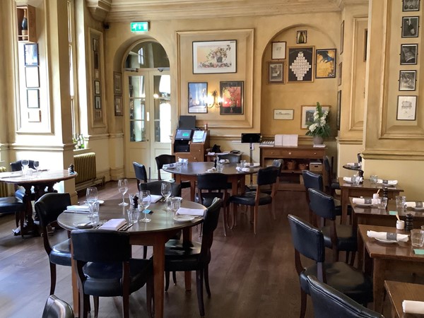 Tables in restaurant.