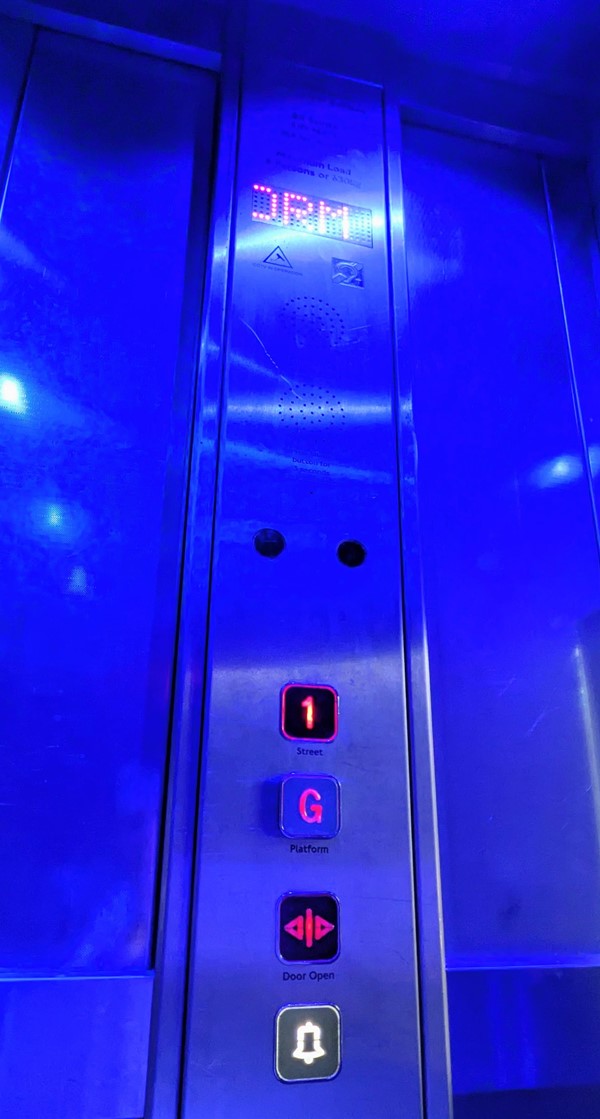 Image of lift panel inside lift