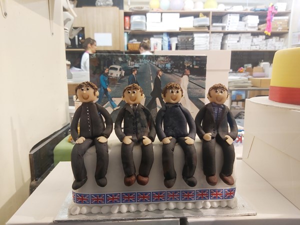 The Beatles on a cake