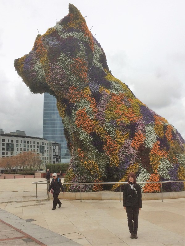 the floral puppy - life size!
