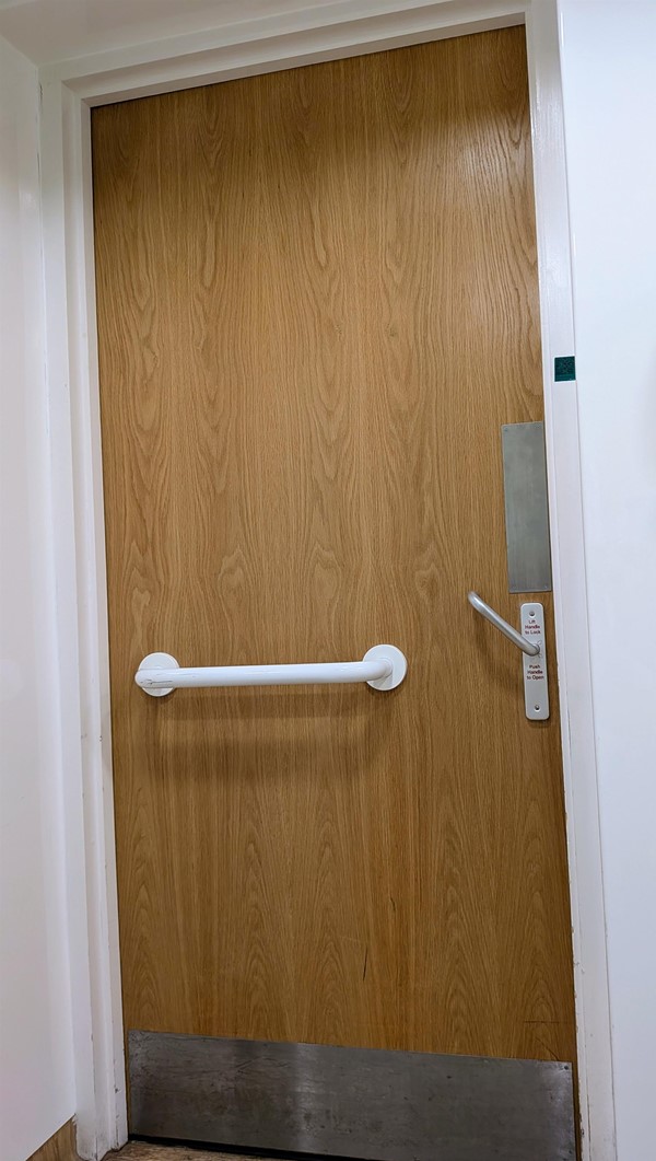 Image of Changing Places toilet door from the inside