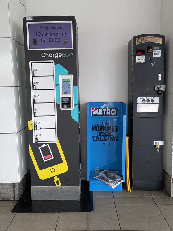 Image of phone charging lockers