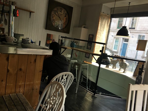 Upstairs of Cafe Renroc.