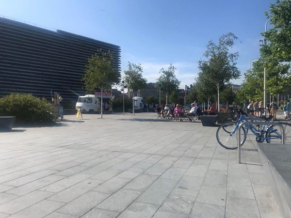 Picture of level paving outside the V&A Dundee