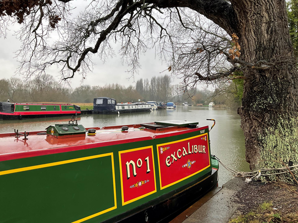 Barge moored up for the day