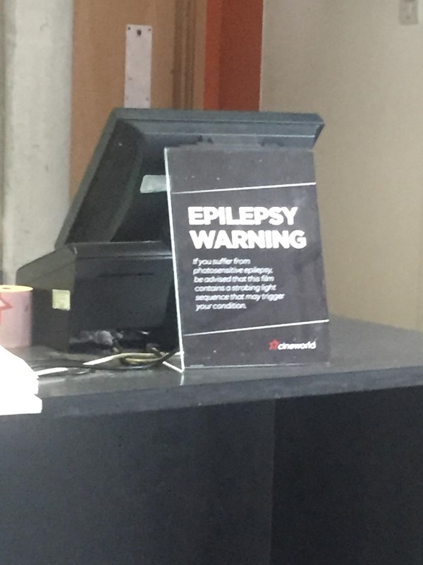 Epilepsy warning