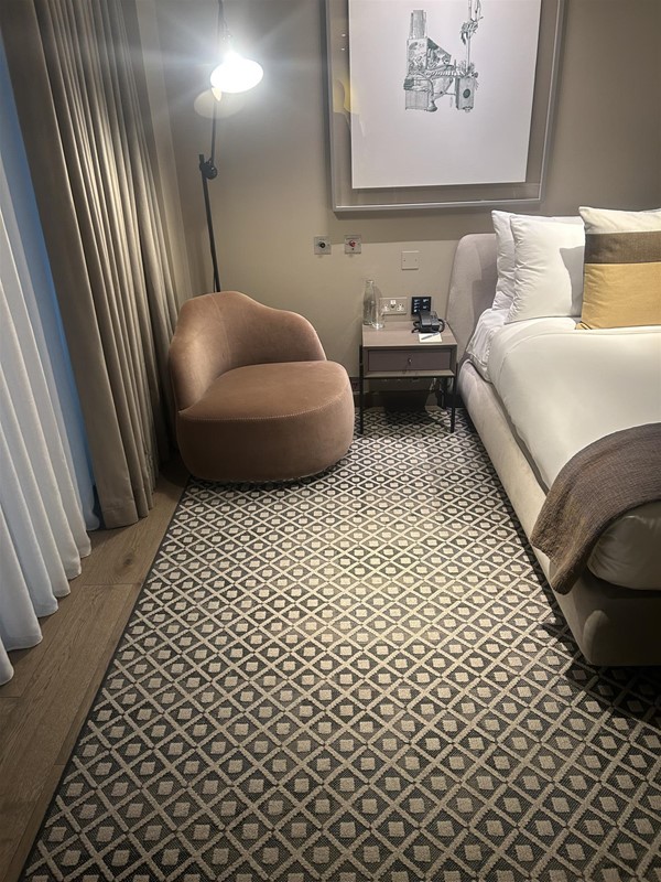 left of bed