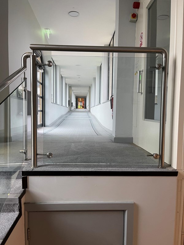 Ramp 2 to west wing. A wheelchair lift takes you up to this.