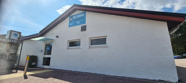 View of building that the CP Toilet is in.