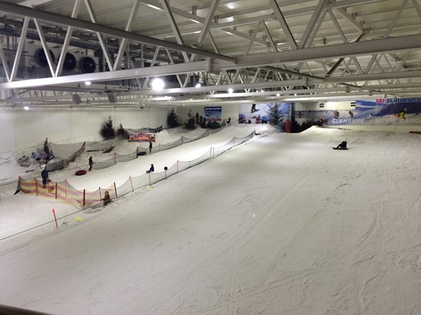 Photo of the sledging and tubing slopes.