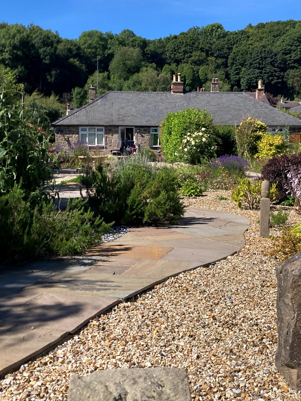 Rear view of the cottage