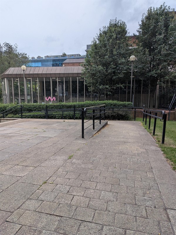 image of ramp from the main entrance to the lower parts