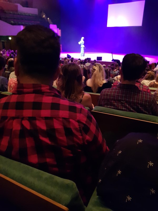 Actual distance from the stage