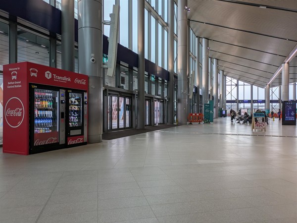Image of concourse area with vending machines