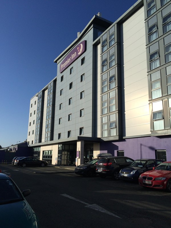 Accessible entrance into Premier Inn, Dublin.