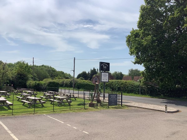 The pub stands off a main road and easy to find