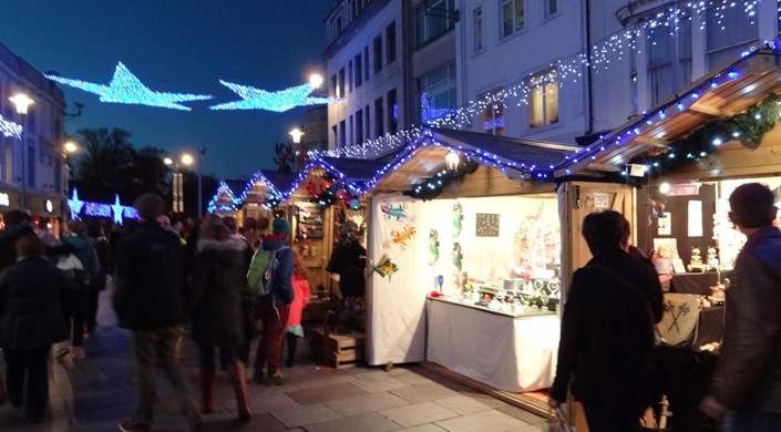 Cardiff Christmas Market at St john's Church Area