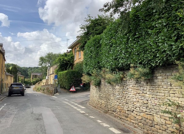 Road by a wall