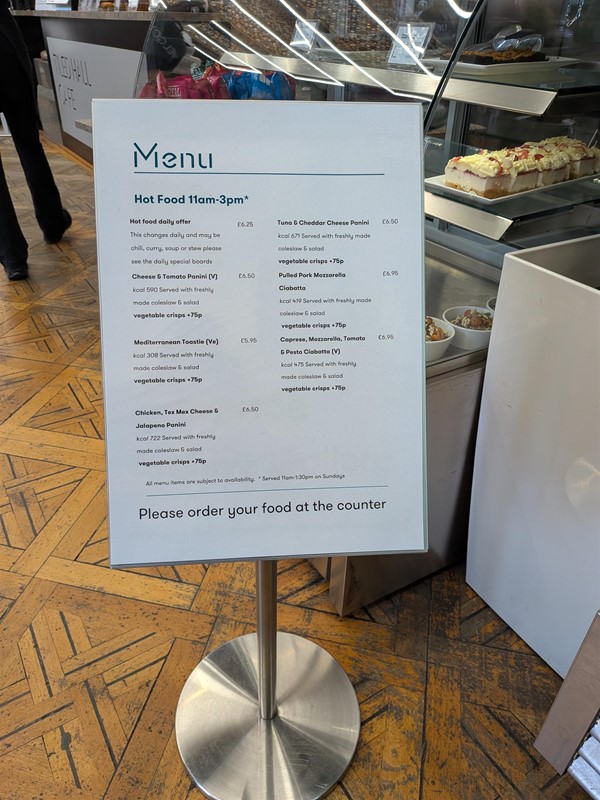 image of menu